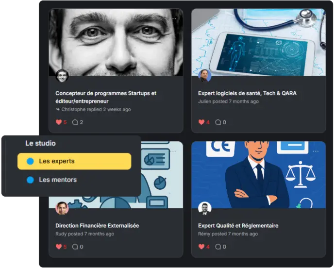 Les experts pour startup